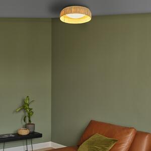 OSRAM LED φωτιστικό οροφής Decor Bamboo Paper, Ø 50 cm, μπαμπού, Καφέ / Σκουριάς, Σαλόνι / τραπεζαρία, Μπαμπού, Εξοχική κατοικία / Ρουστίκ