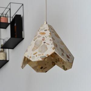 OSRAM Κρεμαστό φωτιστικό Decor Gleam Flower, Terrazzo, μπεζ, E27, ρυθμιζόμενος, Μπεζ, Σαλόνι / τραπεζαρία, Μάρμαρο
