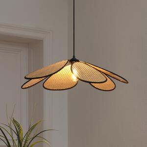 OSRAM Κρεμαστό φωτιστικό Decor Rattan Daisy, Ø 69 cm, μπεζ, E27, ρυθμιζόμενος, Μπεζ, Σαλόνι / τραπεζαρία, Ξύλο, Μεσογειακός