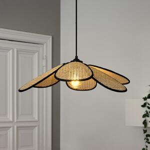 OSRAM Κρεμαστό φωτιστικό Decor Rattan Daisy, Ø 58 cm, μπεζ, E27, ρυθμιζόμενος, Μπεζ, Σαλόνι / τραπεζαρία, Ξύλο, Μεσογειακός