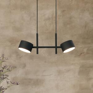 OSRAM LED κρεμαστό φωτιστικό Decor Kyoto, 2 φώτα, μαύρο, ρυθμιζόμενο, ρυθμιζόμενος, Μαύρο, Σαλόνι / τραπεζαρία, Αλουμίνιο, σύγχρονο