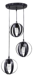 Φωτιστικό Οροφής Τρίφωτο Heronia Lama Black 34-0085