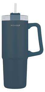 Κούπα Θερμός Με Λαβή & Καλαμάκι 900ml Homely Tumbler Indigo Blue 01-34511