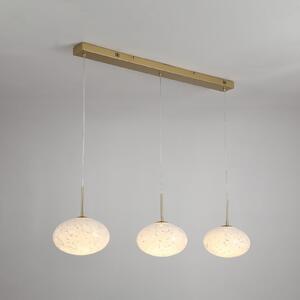 Searchlight Κρεμαστό φωτιστικό LED Confetti, μήκος 115 cm χρυσό/λευκό, γυαλί, ρυθμιζόμενος, Χρυσό / Ορείχαλκου, Σαλόνι / τραπεζαρία, Γυαλί, σύγχρονο