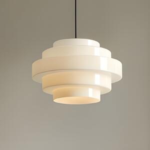 ALDEX Κρεμαστό φωτιστικό Filo, λευκό, Ø 28 cm, γυαλί, ρυθμιζόμενος, Λευκό, Σαλόνι / τραπεζαρία, Γυαλί, Σκανδιναβικό