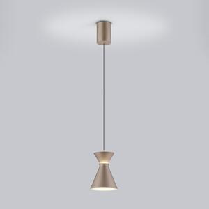 Helestra LED κρεμαστή λάμπα LUK, καφέ, 1 φως, ρυθμιζόμενη ένταση φωτισμού, ρυθμιζόμενος, Καφέ / Σκουριάς, Κουζίνα, Αλουμίνιο
