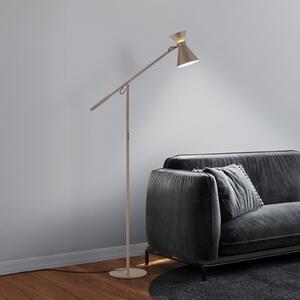 Helestra LED-Stehlamp LUK, καφέ, ρυθμιζόμενο ύψος, ρυθμιζόμενη ένταση φωτισμού, ρυθμιζόμενος, Καφέ / Σκουριάς, Μελέτη / Γραφείο, Αλουμίνιο