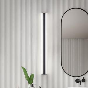 Helestra LED καθρέφτης LOOM, μήκος 90 cm, μαύρο, IP44, Μαύρο, Μπάνιο, Μέταλλο