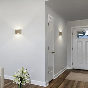 Helestra LED απλίκα VID, ανοιχτό καφέ, up/down, IP65, ρυθμιζόμενος, Καφέ / Σκουριάς, Μελέτη / Γραφείο, Αλουμίνιο