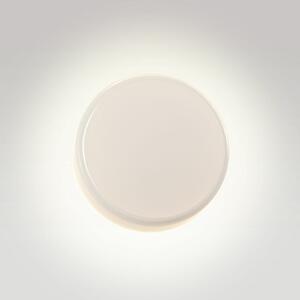 MARSET LED-Επιτοίχιος φωτιστικός Caramel, οπαλίτης, Ø 38 cm, TRIAC, γυαλί, ρυθμιζόμενος, Λευκό, Σαλόνι / τραπεζαρία, Γυαλί, σχεδιασμός