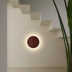 MARSET LED απλίκα Caramel, καφέ, Ø 38 cm, TRIAC, γυαλί, ρυθμιζόμενος, Καφέ / Σκουριάς, Σαλόνι / τραπεζαρία, Γυαλί, σχεδιασμός