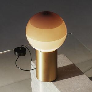 MARSET Επιτραπέζια λάμπα Dipping Light, ύψος 22 cm, κρεμ/ορείχαλκος, Μπεζ, Σαλόνι / τραπεζαρία, Γυαλί, σχεδιασμός