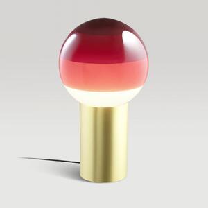MARSET Επιτραπέζια λάμπα Dipping Light, ύψος 22 cm, κόκκινο/ορείχαλκος, Κόκκινο, Σαλόνι / τραπεζαρία, Γυαλί, σχεδιασμός