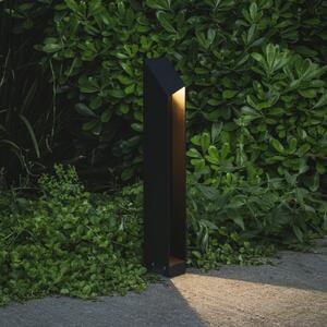 MARSET LED-Sockellampe Domus, ύψος 55 cm, μαύρο, αλουμίνιο, ρυθμιζόμενος, Μαύρο, Αλουμίνιο, σχεδιασμός