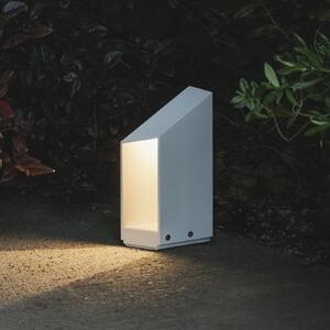 MARSET LED-Sockellampe Domus, ύψος 26 cm, λευκό, αλουμίνιο, ρυθμιζόμενος, Λευκό, Αλουμίνιο, σχεδιασμός