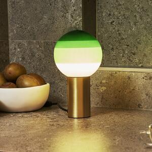 MARSET Επιτραπέζια λάμπα Dipping Light, ύψος 22 cm, πράσινο/ορείχαλκος, Πράσινο, Σαλόνι / τραπεζαρία, Γυαλί, σχεδιασμός