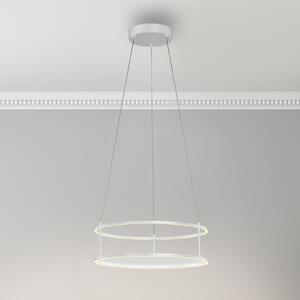 Paul Neuhaus Κρεμαστό φωτιστικό LED Conni, λευκό, Ø 50 cm, ρυθμιζόμενος, Λευκό, Σαλόνι / τραπεζαρία, Μέταλλο, σύγχρονο