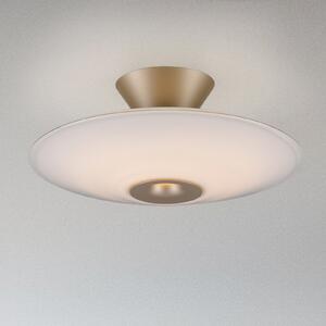 Paul Neuhaus LED φωτιστικό οροφής Elipsa, λευκό/μπρονζέ, Ø 35 cm, ρυθμιζόμενος, Μπρούτζινο / Αντικέ ορείχαλκου, Σαλόνι / τραπεζαρία, Γυαλί
