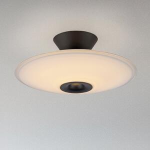 Paul Neuhaus LED φωτιστικό οροφής Elipsa, λευκό/μαύρο, Ø 35 cm, ρυθμιζόμενος, Μαύρο, Σαλόνι / τραπεζαρία, Γυαλί