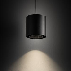 Nowodvorski Lighting Κρεμαστό φωτιστικό Point Duo, μαύρο, ατσάλι, Ø 13 cm, GU10, ρυθμιζόμενος, Μαύρο, Σαλόνι / τραπεζαρία, Μέταλλο, σύγχρονο