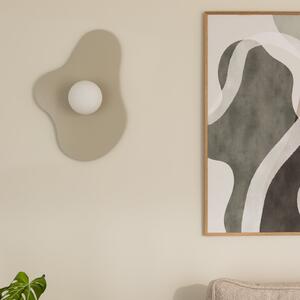 Globen Lighting Φωτιστικό τοίχου ILLUSION, μπεζ, γυαλί, 60 cm, Μπεζ, Σαλόνι / τραπεζαρία, Γυαλί, σύγχρονο