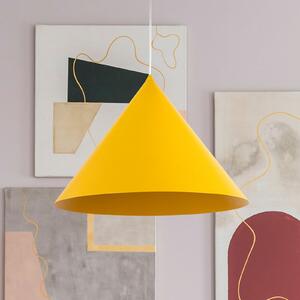 TK Lighting Κρεμαστό φωτιστικό Cono, 1 λάμπα, Ø 50 cm, κίτρινο, E27, ρυθμιζόμενος, Κίτρινο, Σαλόνι / τραπεζαρία, Μέταλλο, σύγχρονο