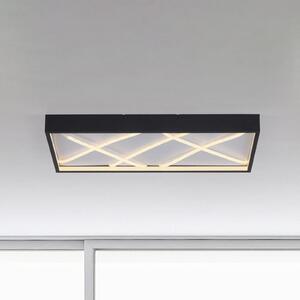 JUST LIGHT. GmbH Φωτιστικό οροφής LED Mikado, 60 x 30 cm, μαύρο, ρυθμιζόμενος, Μαύρο, Σαλόνι / τραπεζαρία, Μέταλλο, σύγχρονο