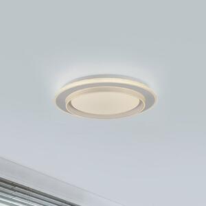 JUST LIGHT. GmbH Φωτιστικό οροφής LED Lago Ø 40 cm λευκό Τηλεχειριστήριο, ρυθμιζόμενος, Λευκό, Σαλόνι / τραπεζαρία, Μέταλλο, σύγχρονο