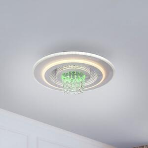JUST LIGHT. GmbH Φωτιστικό οροφής LED Tolago RGB, CCT, λευκό, τηλεχειριστήριο, ρυθμιζόμενος, Λευκό, Σαλόνι / τραπεζαρία, Μέταλλο, σύγχρονο