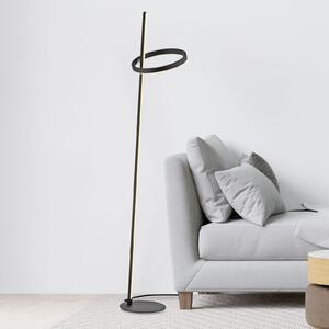 JUST LIGHT. GmbH Φωτιστικό LED Ritus μαύρο σίδερο Dimmer 3.000 K, ρυθμιζόμενος, Μαύρο, Σαλόνι / τραπεζαρία, Μέταλλο, σύγχρονο