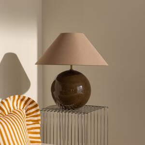 Globen Lighting Επιτραπέζια λάμπα IRIS, καφέ, ύψος 45 cm, Καφέ / Σκουριάς, Σαλόνι / τραπεζαρία, Ύφασμα / Κλωστοϋφαντουργία, Σκανδιναβικό