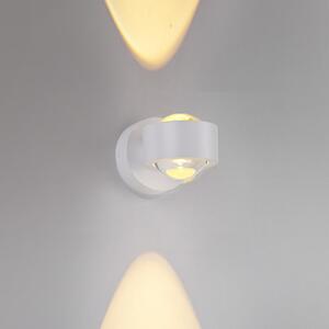 JUST LIGHT. GmbH Φωτιστικό τοίχου LED με μπαταρία Chia, λευκό, σίδερο, 3.000 K, ρυθμιζόμενος, Λευκό, Σαλόνι / τραπεζαρία, Μέταλλο, σύγχρονο