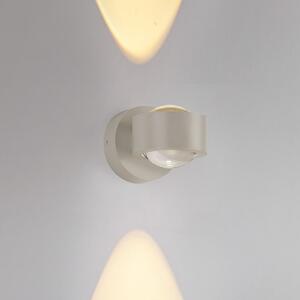JUST LIGHT. GmbH Φωτιστικό τοίχου LED με μπαταρία Chia, άμμος, σίδηρος, 3.000 K, ρυθμιζόμενος, Μπεζ, Σαλόνι / τραπεζαρία, Μέταλλο, σύγχρονο