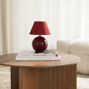 Globen Lighting Φωτιστικό τραπεζιού με μπαταρία IRIS, κόκκινο, ύψος 23 cm, ρυθμιζόμενος, Κόκκινο, Σαλόνι / τραπεζαρία, Ύφασμα / Κλωστοϋφαντουργία, Σκανδιναβικό