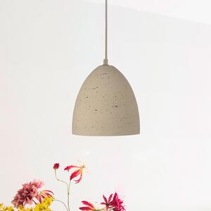 Schöner Wohnen Κρεμαστό φωτιστικό Traventa, μπεζ, Ø 21 cm, E27, ρυθμιζόμενος, Μπεζ, Σαλόνι / τραπεζαρία, Σκυρόδεμα, Μεσογειακός