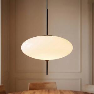 Lindby Κρεμαστό φωτιστικό Hikari, Ø 30 cm, λευκό, γυαλί, E14, ρυθμιζόμενος, Λευκό, Σαλόνι / τραπεζαρία, Γυαλί, σύγχρονο