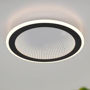 Reality Leuchten Φωτιστικό οροφής LED Glace, μαύρο, CCT, ρυθμιζόμενο, μέταλλο, ρυθμιζόμενος, Μαύρο, Σαλόνι / τραπεζαρία, Μέταλλο, σύγχρονο