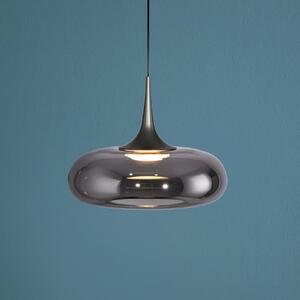 Schöner Wohnen LED κρεμαστή λάμπα Posh 1-φωτιστικό, καπνιστό γυαλί, 3.000 K, ρυθμιζόμενος, Γκρι, Σαλόνι / τραπεζαρία, Γυαλί, σύγχρονο
