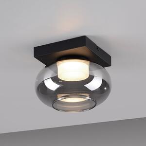 Schöner Wohnen LED φωτιστικό οροφής Sia, καπνιστό γκρι 3.000 K, ρυθμιζόμενος, Γκρι, Σαλόνι / τραπεζαρία, Γυαλί, σύγχρονο