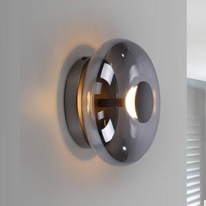 Schöner Wohnen LED-Deckenlampe Posh, καπνιστό γυαλί, 3.000 K, ρυθμιζόμενος, Γκρι, Σαλόνι / τραπεζαρία, Γυαλί, σύγχρονο