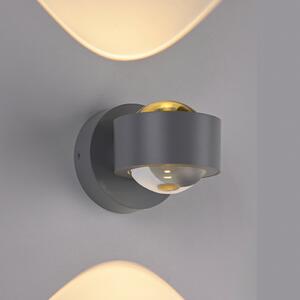 Schöner Wohnen LED-Wandlampe Chia, ασημί, 3.000 K, up/down, Μεταλλικό, Σαλόνι / τραπεζαρία, Πλαστικό, σύγχρονο