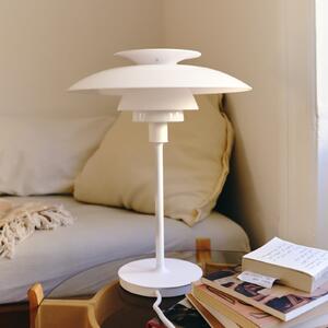 Louis Poulsen Επιτραπέζια λάμπα PH80, λευκό οπαλίνα, ύψος 40 cm, E14, Λευκό, Σαλόνι / τραπεζαρία, Αλουμίνιο, Σκανδιναβικό