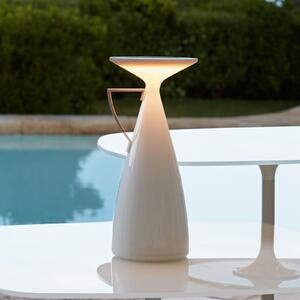 Kartell LED φορητή επιτραπέζια λάμπα Camomille, λευκή, ύψος 24 cm, ρυθμιζόμενος, Λευκό, Σαλόνι / τραπεζαρία, Πλαστικό, σχεδιασμός