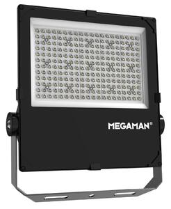 MEGAMAN LED προβολέας εξωτερικού χώρου Hugo, 150 W, 3000 K, IP66, Μαύρο, Αλουμίνιο