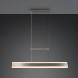 Trio Lighting Κρεμαστή λάμπα LED Arcola, χρώμα νικελίου, 152 cm, CCT Touchdimmer, ρυθμιζόμενος, Μεταλλικό, Σαλόνι / τραπεζαρία, Μέταλλο, σύγχρονο