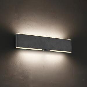 Trio Lighting LED-Ακουστική λάμπα τοίχου Conchita, πλάτος 32 cm, μαύρο, μέταλλο, ρυθμιζόμενος, Μαύρο, Σαλόνι / τραπεζαρία, Μέταλλο, σύγχρονο