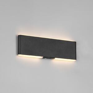 Trio Lighting LED-Akku-Wandlampe Conchita, πλάτος 22 cm, μαύρο, μέταλλο, ρυθμιζόμενος, Μαύρο, Σαλόνι / τραπεζαρία, Μέταλλο, σύγχρονο
