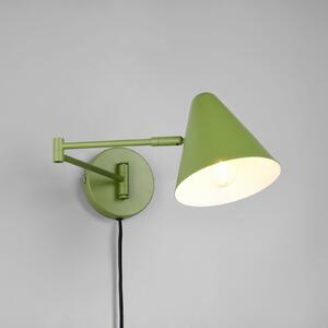Trio Lighting Φωτιστικό τοίχου Cosima, πράσινο, προεξοχή 54 cm, μέταλλο, Πράσινο, Σαλόνι / τραπεζαρία, Μέταλλο, σύγχρονο