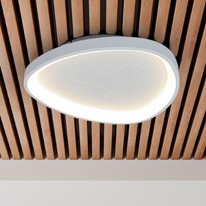 Näve Φωτιστικό οροφής LED Argesa Ø 60,5 cm, λευκό, CCT, τηλεχειριστήριο, ρυθμιζόμενος, Λευκό, Σαλόνι / τραπεζαρία, Μέταλλο, σύγχρονο