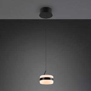 Trio Lighting Κρεμαστό φωτιστικό LED Dios, μαύρο, Ø 15 cm, μέταλλο, CCT, ρυθμιζόμενος, Μαύρο, Σαλόνι / τραπεζαρία, Μέταλλο, σύγχρονο